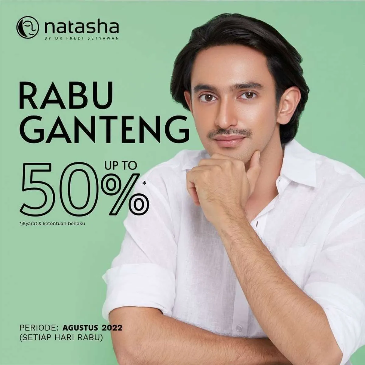 Promo Rabu Ganteng Periode Agustus 2022, Diskon 50% untuk Aneka Facial Pria
