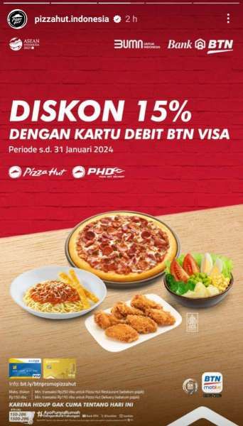 Promo Pizza Hut Bersama Bank BTN Terbaru Oktober 2023