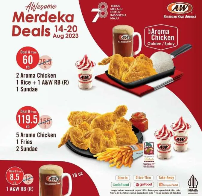 Promo AW Restoran Merdeka Deals