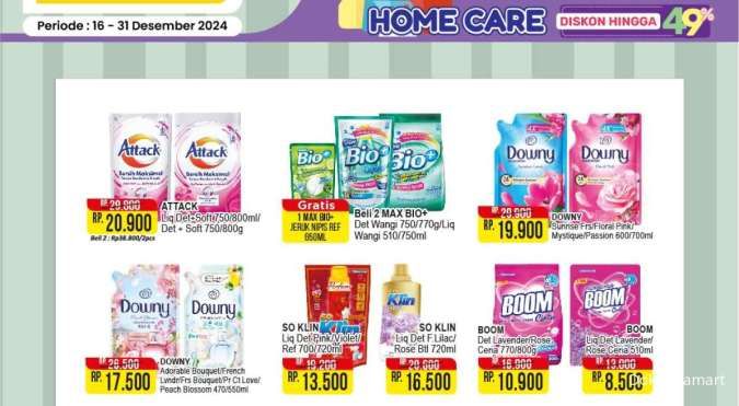 Promo Alfamart Home Care Periode 16-31 Desember 2024, Detergent Beli 2 Gratis 1