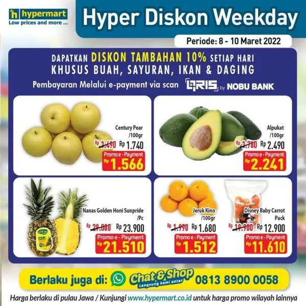 Promo Hypermart Hyper Diskon Weekday Periode 8-10 Maret 2022