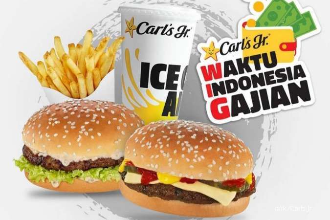 Promo Carls Jr Waktu Indonesia Gajian, Diskon Besar Paket Burger, Fries, dan Minum