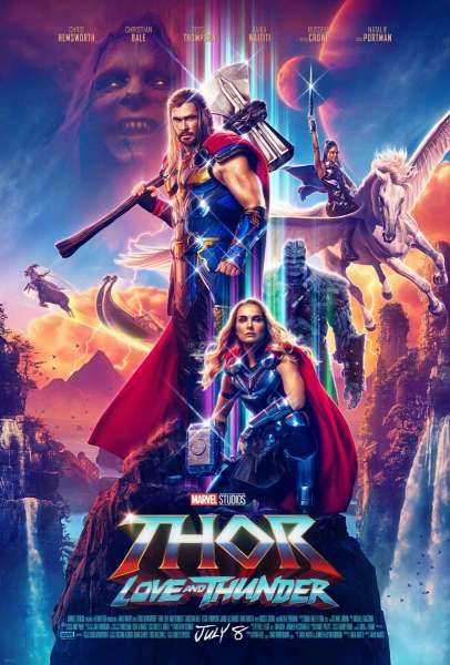 Poster baru film Thor: Love and Thunder dari Marvel Studios.