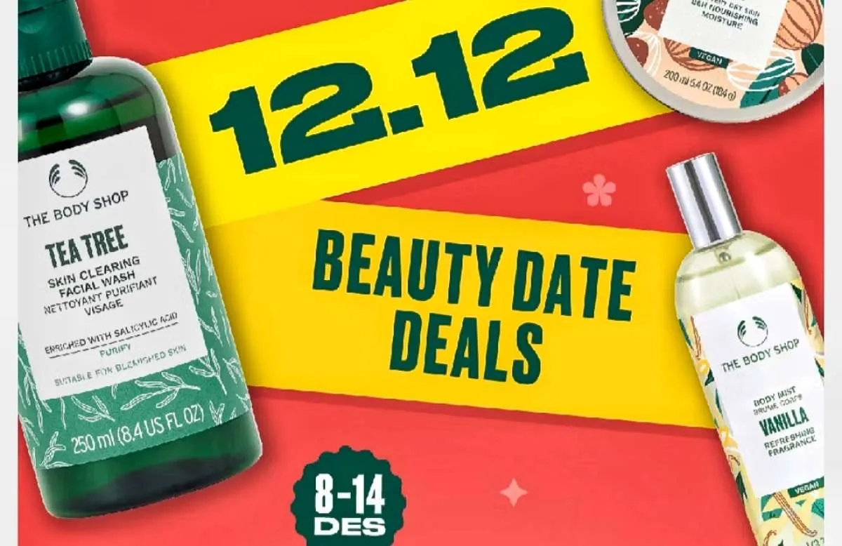 Promo 12.12 The Body Shop 8-14 Desember 2025, Lip Scrub-Body Butter Diskon hingga 70%