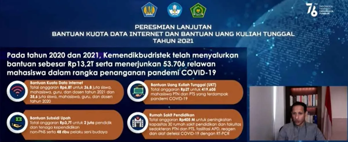 Bantuan kuota data internet Kemendikbud Ristek 2021 diperpanjang, cek infonya ini