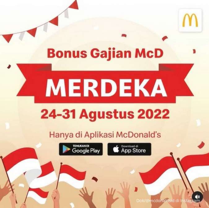 Promo McD Bonus Gajian Merdeka Mulai 24-31 Agustus 2022 