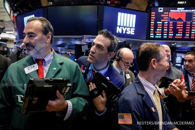 Wall Street jatuh, Dow Jones terendah tiga pekan