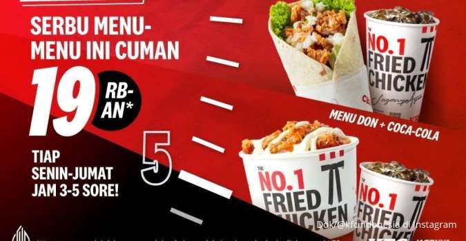 Promo KFC Attack Senin-Jumat Serba Rp 19.000-an, 4 Pilihan Menu Makan Murah