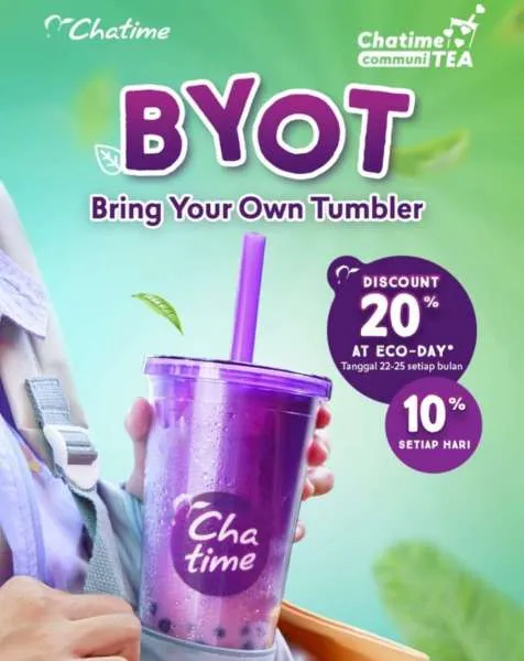 Promo Chatime Bring Your Own Tumbler