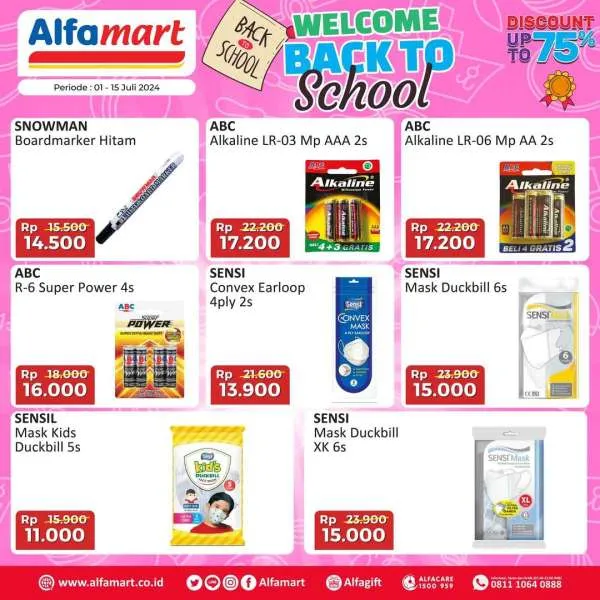 Promo Alfamart Back to School Periode 1-15 Juli 2024