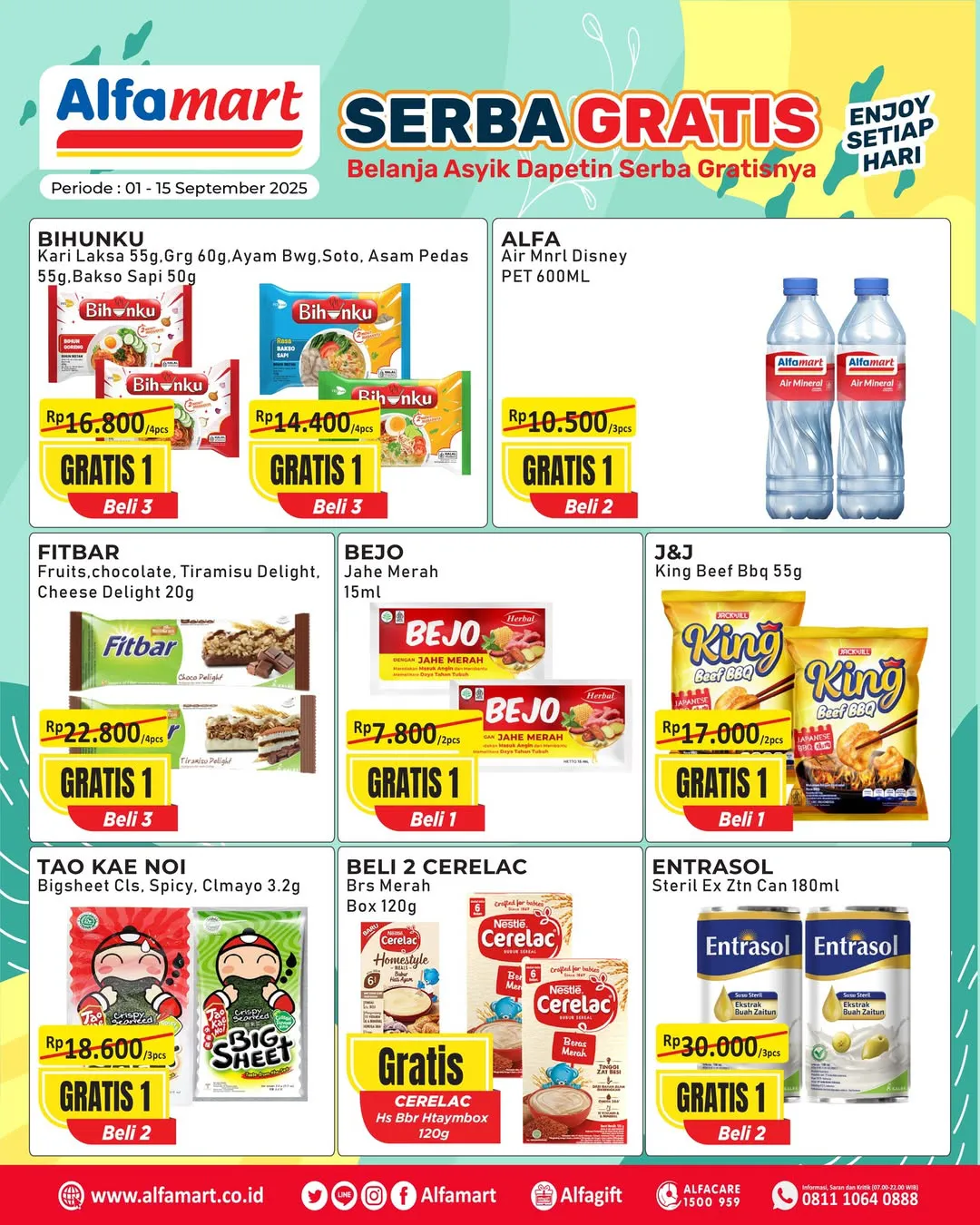 Promo Alfamart Serba Gratis Periode 1-15 September 2025