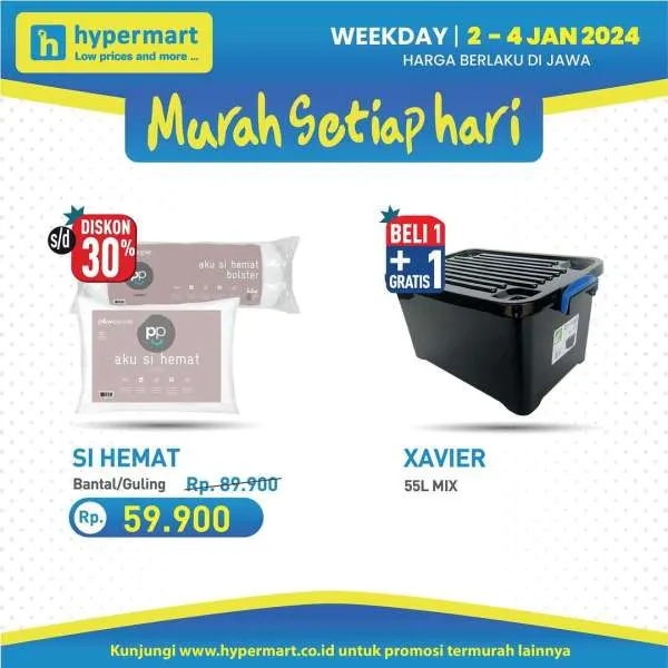 Promo Hypermart Hyper Diskon Weekday Periode 2-4 Januari 2023