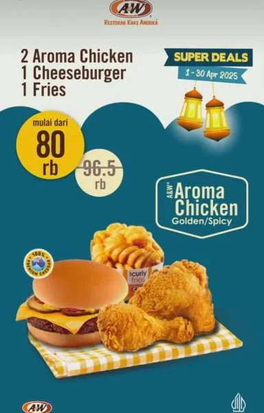 Promo A&W Super Deals Paket Rp 80.000
