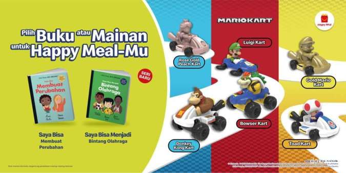 Promo McD Happy Meal Ada 10 Mainan Mario Kart November-Desember 2024