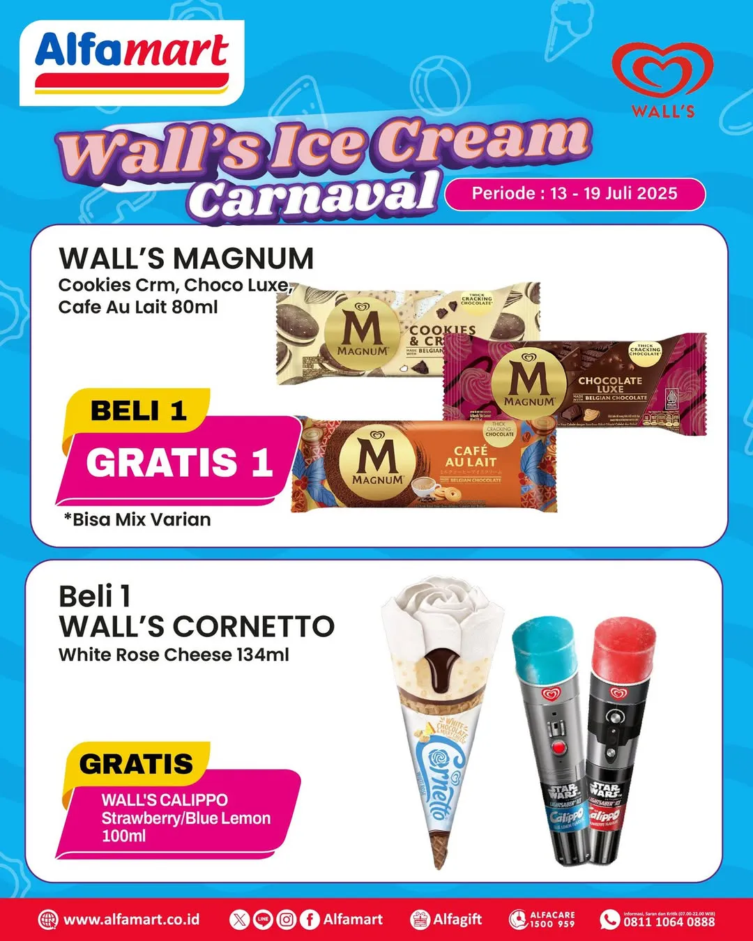 Promo Alfamart Walls Ice Cream Carnaval Periode 13-19 Juli 2025