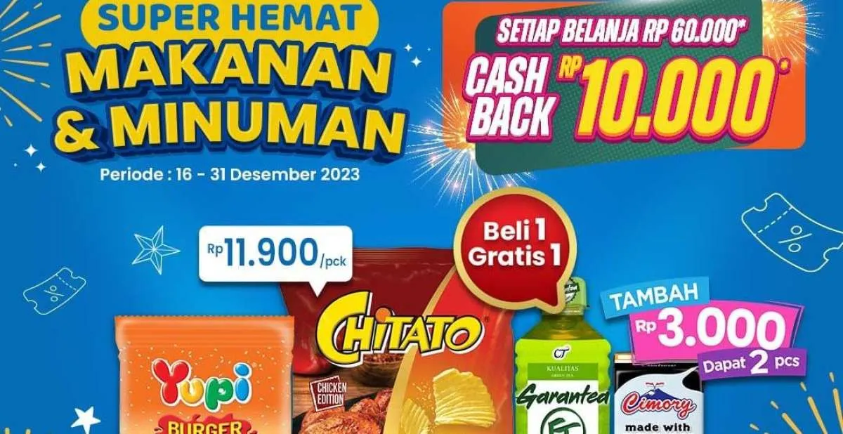 Promo Indomaret Super Hemat Camilan Beli 2 Gratis 1, Kebutuhan Dapur Mulai Rp 2.900
