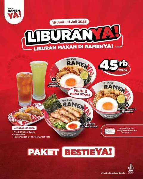 Promo Ramen Ya! Paket bestieYA!