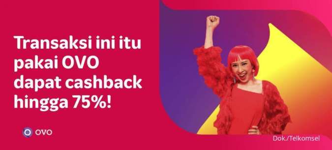 Promo Telkomsel Maret 2022, Transaksi di MyTelkomsel Pakai OVO Cashback 75%!