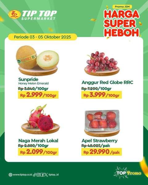 Promo JSM Tip Top Weekend 3-5 Oktober 2025,