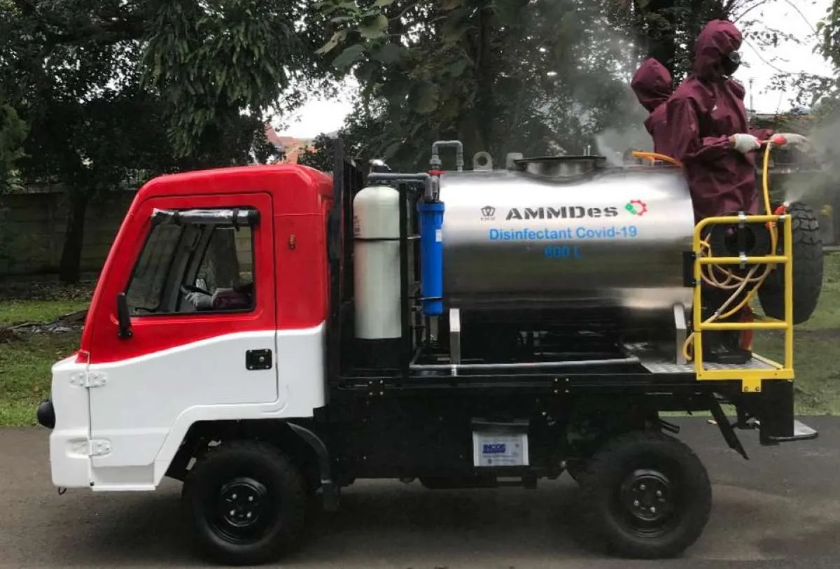 Perangi wabah corona, Kemenperin kenalkan AMMDes penyemprot disinfektan