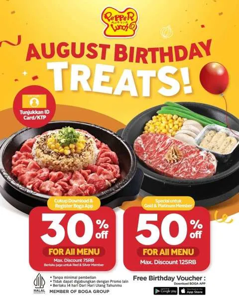 Promo Pepper Lunch August Birthday Treats