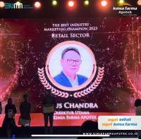 Agus Chandra dari Kimia Farma Apotek Raih The Best Industry Marketing Champion 2023