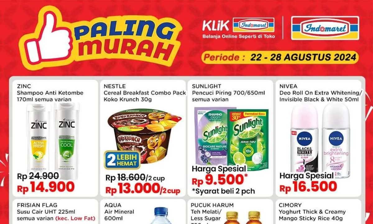 Promo Indomaret Weekday, Promo Paling Murah Beli Sunlight dan Nivea Harga Spesial