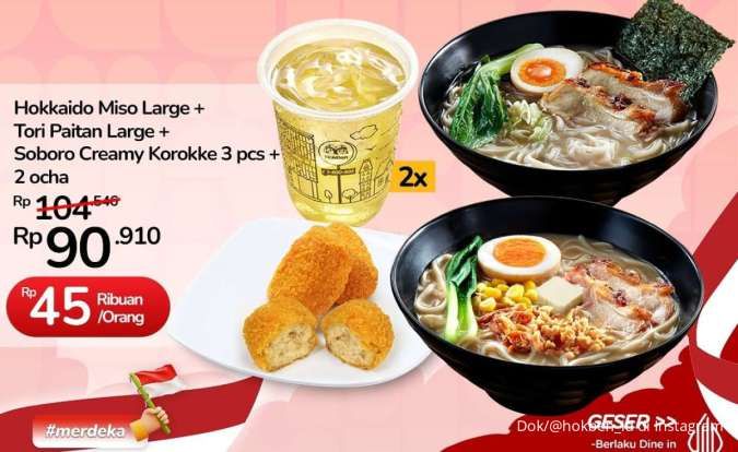Promo HokBen Payday 25-31 Agustus 2025, Makan Berdua Mulai Rp 45.000 Per Orang