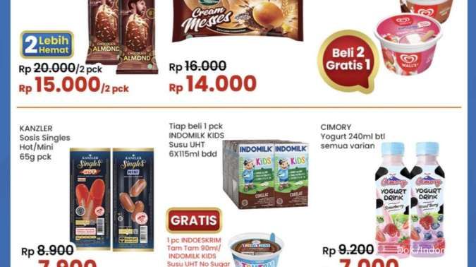 Promo Indomaret Super Hemat sampai 10 Juli 2024, Es Krim-Mie Oven Beli 2 Gratis 1