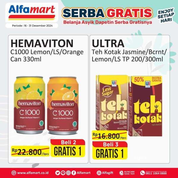 Promo Alfamart Serba Gratis 16-31 Desember 2024