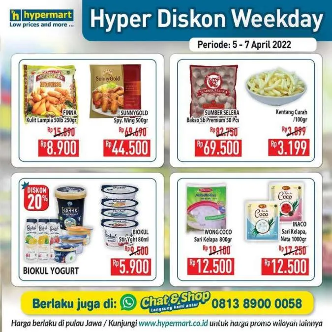 Promo Hypermart 5-7 April 2022, Hyper Diskon Weekday Terbaru