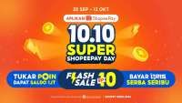 Serunya Hemat di 10.10 Super ShopeePay Day, Ada Flash Sale Rp10!