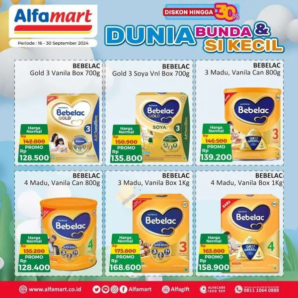 Promo Alfamart Dunia Bunda & Si Kecil Periode 16-30 September 2024