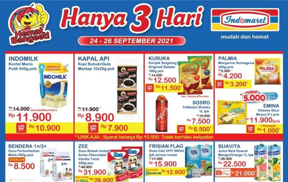 Promo Indomaret Hanya 3 Hari diskon Hari Minggu, 26 September 2021!