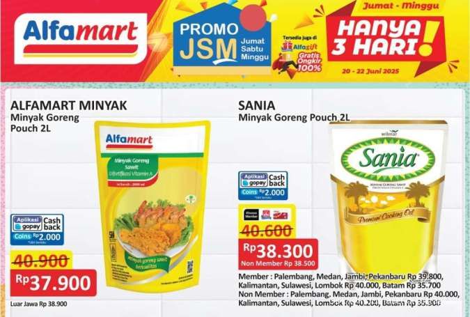 Promo Minyak Goreng Weekend 20-22 Juni 2025 di JSM Alfamart dan JSM Superindo