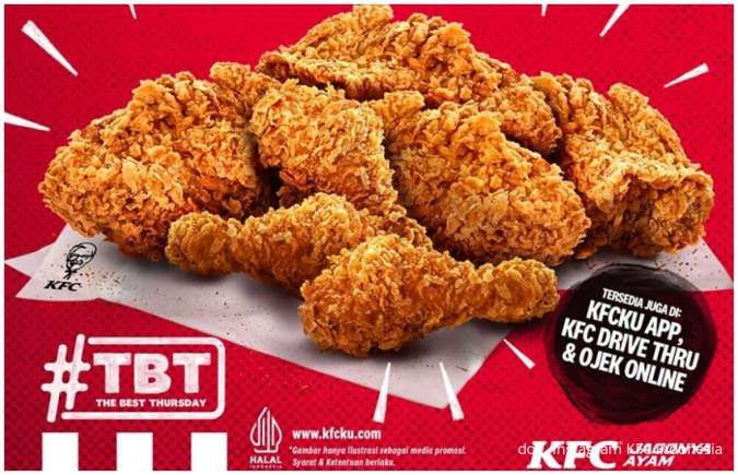 Promo Spesial KFC The Best Thursday 7 Potong Ayam Hanya Rp 90.000, Khusus Kamis Saja