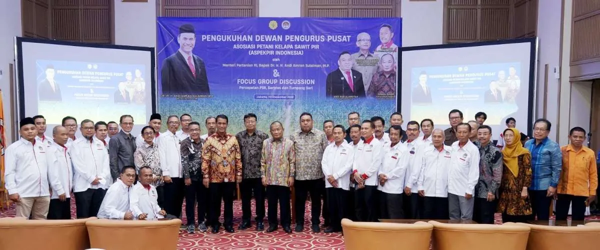 Hadiri Pengukuhan Pengurus Aspekpir, Mentan Ingatkan Pentingnya Hilirisasi Sawit