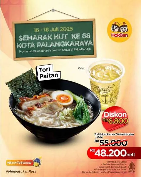 Promo HokBen HUT Kota Palangkaraya ke-68 Juli 2025