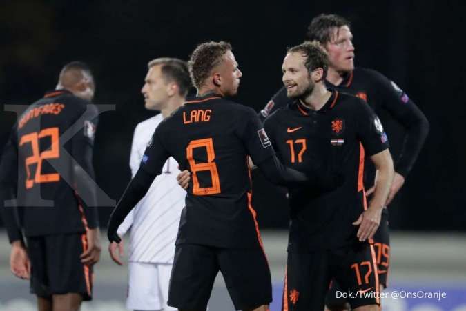 Jadwal kualifikasi Piala Dunia 2022 Belanda vs Gibraltar: Der Oranje amankan puncak