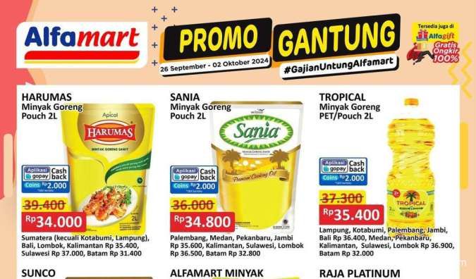 Promo Minyak Goreng Murah di Alfamart Gantung, Indomaret & Superindo Weekend Terbaru