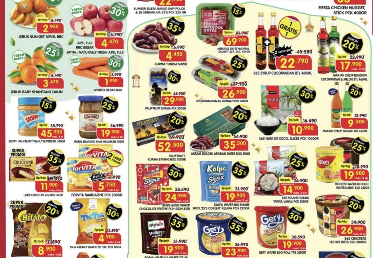 Promo Superindo Weekday Terbaru 17-20 Maret 2025, Kurma dan Marjan Diskon 20%