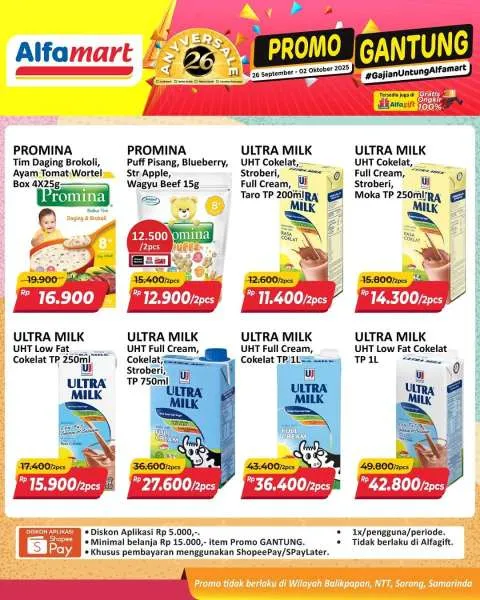 Promo Alfamart Gantung Periode 26 September-2 Oktober 2025