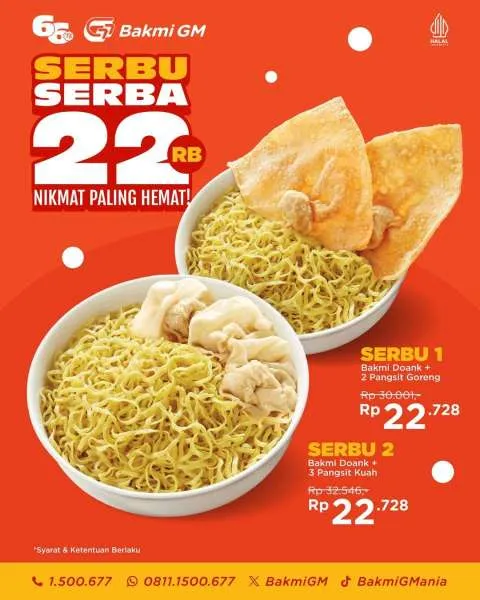 Promo Bakmi GM Serbu Serba Rp 22.000-an