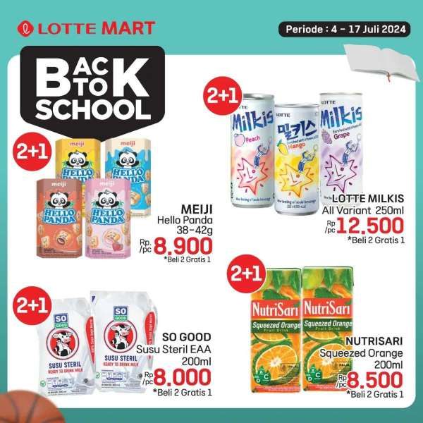 Promo Lotte Mart Back To School 4-17 Juli 2024