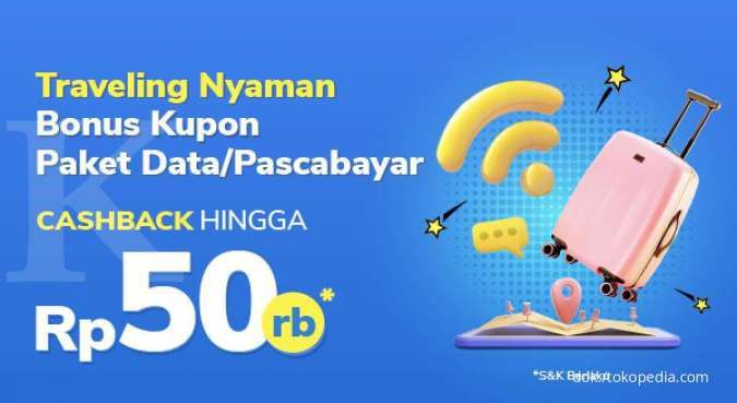Promo Tokopedia s.d 21 November 2021, Traveling Nyaman Ada Cashback Hingga Rp 50.000