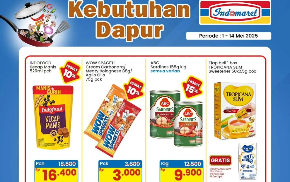 Promo Indomaret Super Hemat sampai 14 Mei 2025, Kebutuhan Dapur Harga Spesial