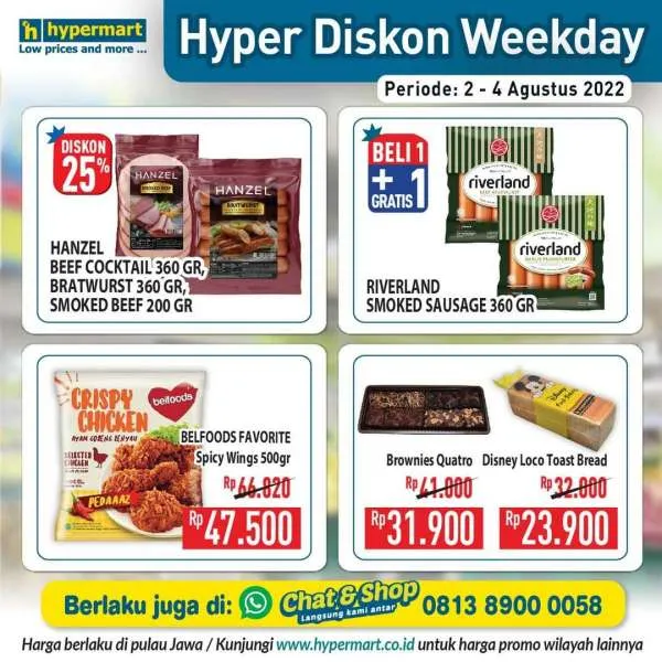 Promo Hypermart Hyper Diskon Weekday Periode 2-4 Agustus 2022
