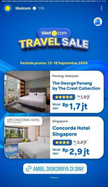 Tiket.com Travel Sale 13-18 September 2024