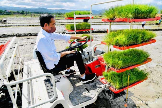 Tanam padi di Trenggalek, Jokowi: Tahun ini, Indonesia belum impor beras