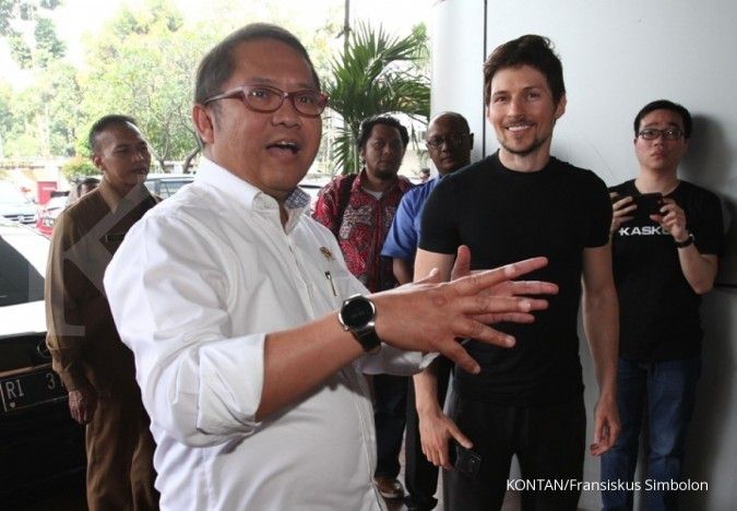 Pendiri Telegram temui Menteri Kominfo Rudiantara
